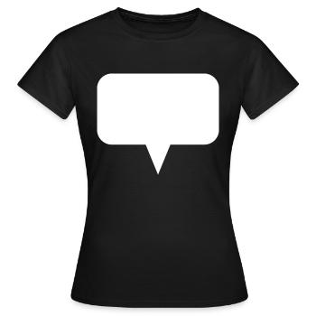 Sprechblase Denkblase Beschriften Speechbubble - Frauen T-Shirt - Schwarz - Vorne - AI Model Female 172 dark (172cm)
