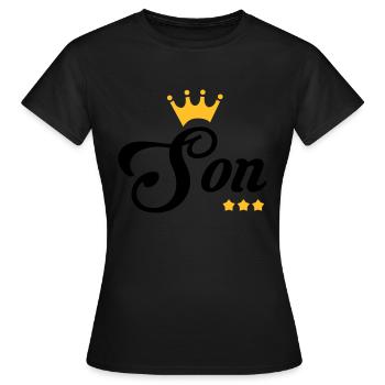 Fils / Fille / Petit-Fils / Petite-Fille - T-shirt Femme - noir - Devant - AI Model Female 172 dark (172cm)