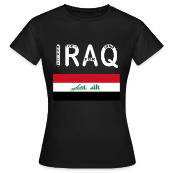 IRAQ T-shirt freedoom - Women's T-Shirt - black - Front - AI Model Female 172 dark (172cm)
