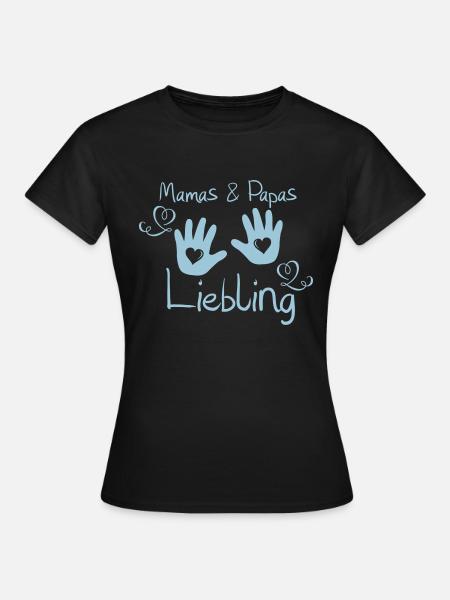 mamas_und_papas_liebling - Frauen T-Shirt - Schwarz