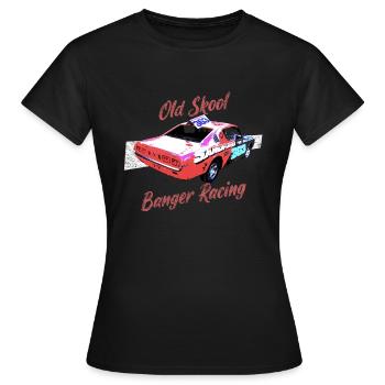 Old Skool Banger Racing - Frauen T-Shirt - Schwarz - Vorne - AI Model Female 172 dark (172cm)