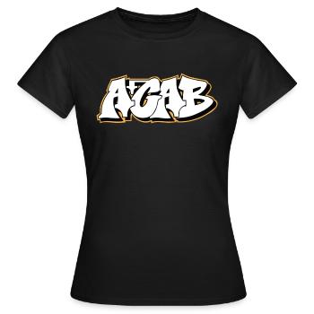 ACAB Grafiti - Frauen T-Shirt - Schwarz - Vorne - AI Model Female 172 dark (172cm)