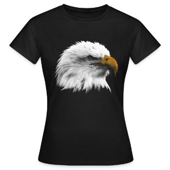 Pygargue à tête blanche - T-shirt Femme - noir - Devant - AI Model Female 172 dark (172cm)