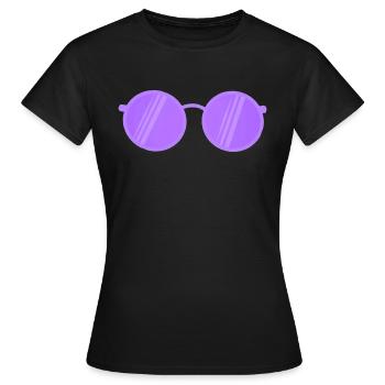 Lunettes - T-shirt Femme - noir - Devant - AI Model Female 172 dark (172cm)