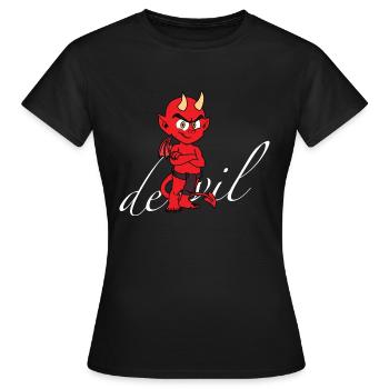 Petit diable - T-shirt Femme - noir - Devant - AI Model Female 172 dark (172cm)