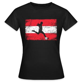 Autriche Fan de football de l’Autriche - T-shirt Femme - noir - Devant - AI Model Female 172 dark (172cm)