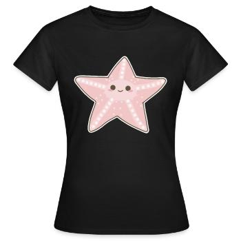 Seestern - Frauen T-Shirt - Schwarz - Vorne - AI Model Female 172 dark (172cm)