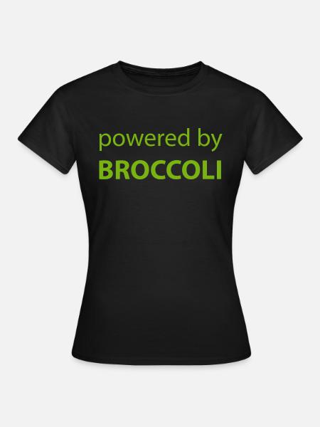 Powered by Brokkoli - Frauen T-Shirt - Schwarz