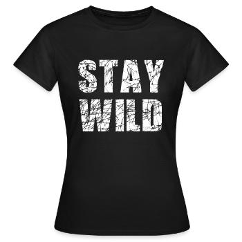 Stay Wild - T-shirt Femme - noir - Devant - AI Model Female 172 dark (172cm)