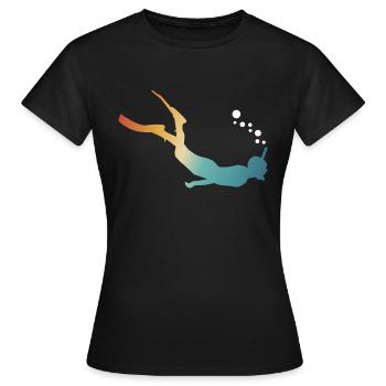 Apnoetauchen Freitaucher Geschenk für Taucher - Frauen T-Shirt - Schwarz - Vorne - AI Model Female 172 dark (172cm)