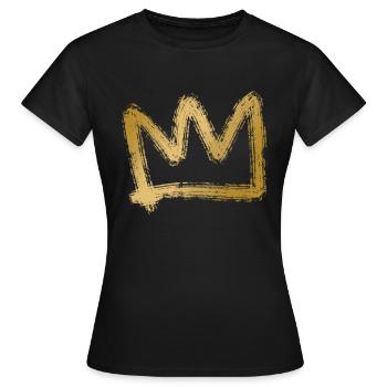 Krone gold - Frauen T-Shirt - Schwarz - Vorne - AI Model Female 172 dark (172cm)