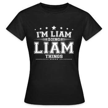 liam - Women's T-Shirt - black - Front - AI Model Female 172 dark (172cm)