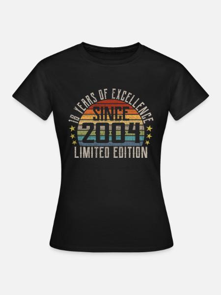 Limited Edition 2004 Geschenk Zum 18. Geburtstag - Dame-T-shirt - sort