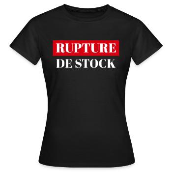 Rupture de stock - T-shirt Femme - noir - Devant - AI Model Female 172 dark (172cm)