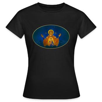 ORTHODOXE IKONOGRAPHIE - Frauen T-Shirt - Schwarz - Vorne - AI Model Female 172 dark (172cm)