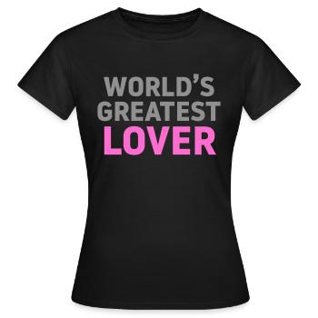 La satire macho macho la plus amoureuse du monde - T-shirt Femme - noir - Devant - AI Model Female 172 dark (172cm)