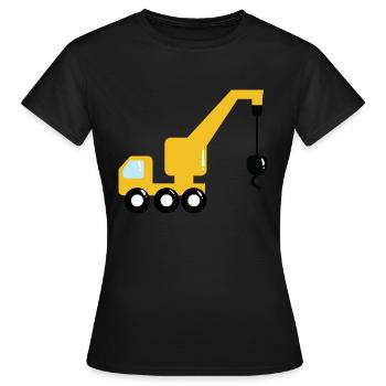 Kran - Frauen T-Shirt - Schwarz - Vorne - AI Model Female 172 dark (172cm)