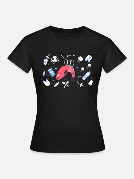 Kunststoffstopp - Frauen T-Shirt - Schwarz