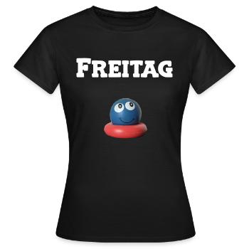 Freitag - Frauen T-Shirt - Schwarz - Vorne - AI Model Female 172 dark (172cm)