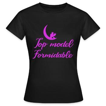 Cadeau fête des mères Top model formidable - T-shirt Femme - noir - Devant - AI Model Female 172 dark (172cm)