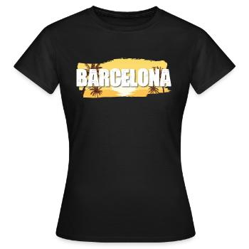 Barcelona - Frauen T-Shirt - Schwarz - Vorne - AI Model Female 172 dark (172cm)