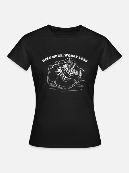HIKE MORE WORRY LESS - Women's T-Shirt - black