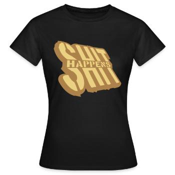 Malheur Dire que la merde arrive - T-shirt Femme - noir - Devant - AI Model Female 172 dark (172cm)