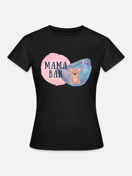 Mama Bär - Frauen T-Shirt - Schwarz