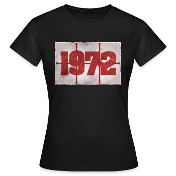 Born in 1972 - Women's T-Shirt - black - Front - AI Model Female 172 dark (172cm)