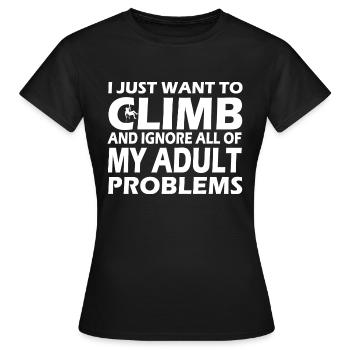 escalade - T-shirt Femme - noir - Devant - AI Model Female 172 dark (172cm)