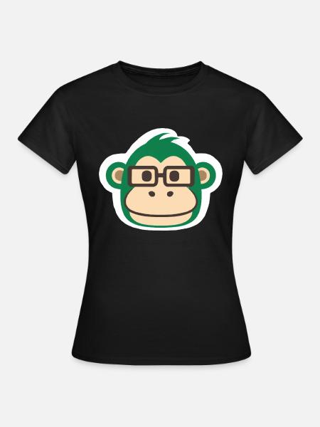Affe Stickerart - Frauen T-Shirt - Schwarz