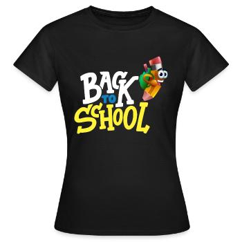 Back To School / Bonne Rentrée Scolaire - T-shirt Femme - noir - Devant - AI Model Female 172 dark (172cm)