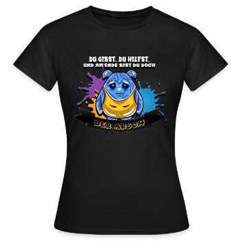Sprüche Design Depressiv | Traurig | Enttäuscht - Frauen T-Shirt - Schwarz - Vorne - AI Model Female 172 dark (172cm)