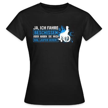 Rollstuhlfahrer Rollstuhl Spruch Geschenkidee - Frauen T-Shirt - Schwarz - Vorne - AI Model Female 172 dark (172cm)