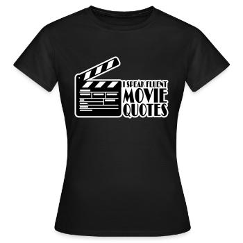 parler couramment des citations de films - T-shirt Femme - noir - Devant - AI Model Female 172 dark (172cm)