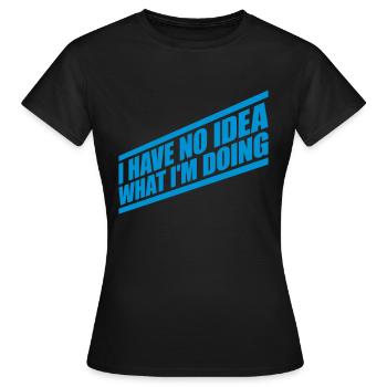 Aucune idée - T-shirt Femme - noir - Devant - AI Model Female 172 dark (172cm)