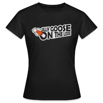 goose on the loose - Women's T-Shirt - black - Front - AI Model Female 172 dark (172cm)