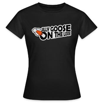 goose on the loose - Women's T-Shirt - black - Front - AI Model Female 172 dark (172cm)