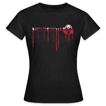 chasseur de zombies citation d’Halloween - T-shirt Femme - noir - Devant - AI Model Female 172 dark (172cm)