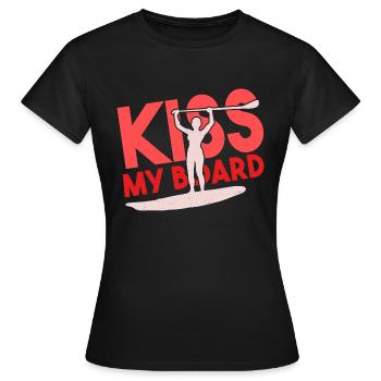 SUP Paddle Board Paddleboarding - Frauen T-Shirt - Schwarz - Vorne - AI Model Female 172 dark (172cm)