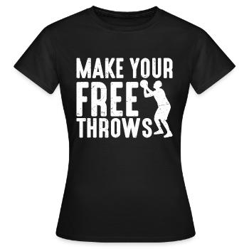 Make Your Free Throws 2 - Frauen T-Shirt - Schwarz - Vorne - AI Model Female 172 dark (172cm)