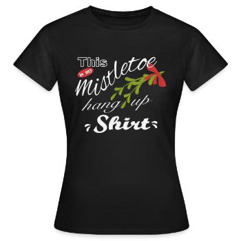 Chemise suspendue au gui - T-shirt Femme - noir - Devant - AI Model Female 172 dark (172cm)