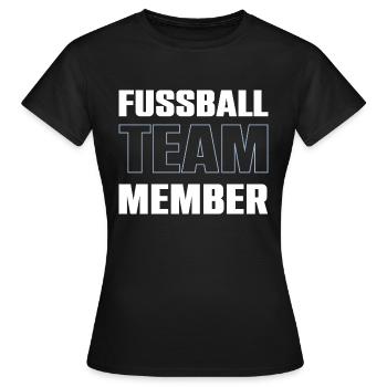 Football Team - Women's T-Shirt - black - Front - AI Model Female 172 dark (172cm)