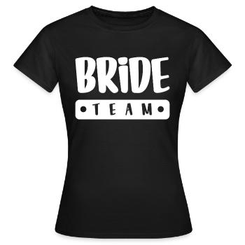 Équipe de la mariée - T-shirt Femme - noir - Devant - AI Model Female 172 dark (172cm)