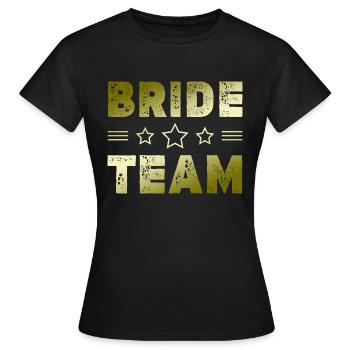 Équipe de la mariée - T-shirt Femme - noir - Devant - AI Model Female 172 dark (172cm)