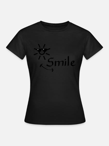 Smile - Frauen T-Shirt - Schwarz
