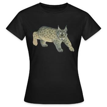 luchs - Frauen T-Shirt - Schwarz - Vorne - AI Model Female 172 dark (172cm)