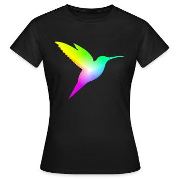 Gradient Bird - Women's T-Shirt - black - Front - AI Model Female 172 dark (172cm)