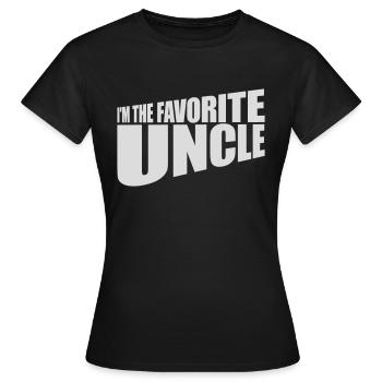im the favorite uncle - Frauen T-Shirt - Schwarz - Vorne - AI Model Female 172 dark (172cm)