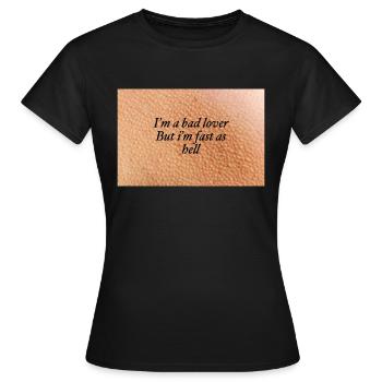 03DFE2D2 4E7E 4E8C 9B04 685491C9F258 chair de poule - T-shirt Femme - noir - Devant - AI Model Female 172 dark (172cm)